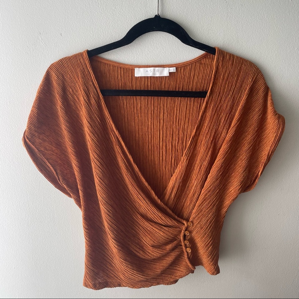 ASTR the label wrap shirt